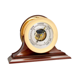 Chelsea clock 8 1/2 inch barometer brass on traditional base 29021