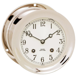 Chelsea Clock glazenslaande klok nikkel 4 1/2 inch Arabisch 90501