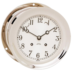 Chelsea clock Ship's Bell Clock Nickel Arabic 6 inch 90496