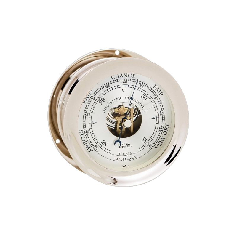 Chelsea clock Barometer nikkel 4 1/2 inch 90625