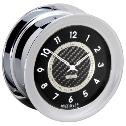 Chelsea Clock 12 uurs klok Carbon Fiber Nikkel 80150