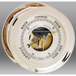 Chelsea clock Barometer Nickel 8,5 inch 90941