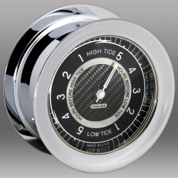Chelsea Clock Carbon Fiber Getijden indicator Nikkel 4 1/2 inch 80143
