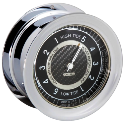 Chelsea Clock Carbon Fiber Getijden indicator Nikkel 4 1/2 inch 80143