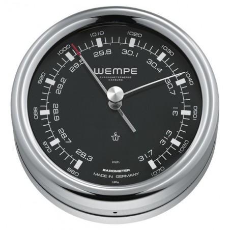 Wempe Pilot III barometer stainless steel 100mm CW250008