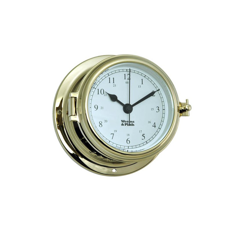 Weems & Plath Endurance II 115 quartz clock brass arabic 152mm 510500