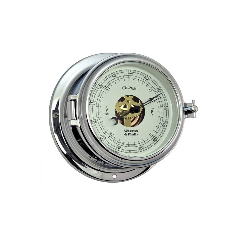 Weems & Plath endurance II 115 open dial barometer chrome 152mm 560733