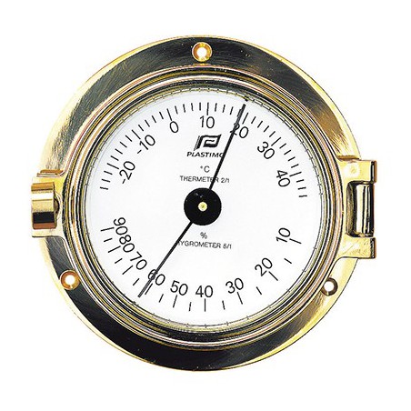 Plastimo 3 inch thermo-/hygrometer Brass 120mm18683