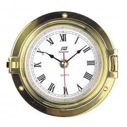 Plastimo 4.5 inch clock brass Roman 140mm 31229
