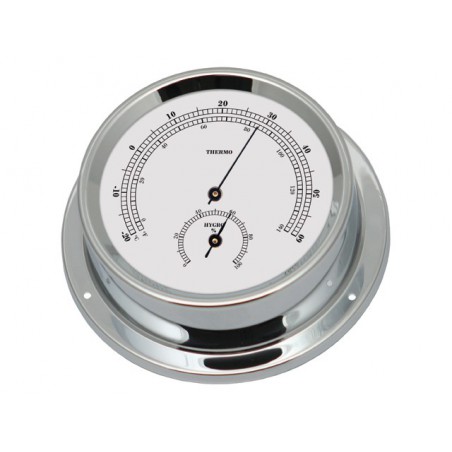 Talamex Thermo-hygrometer serie 125 messing verchroomd