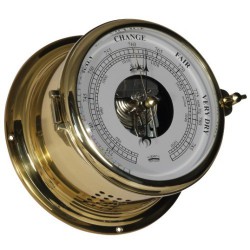 Schatz Royal open dial barometer brass 180mm 480B