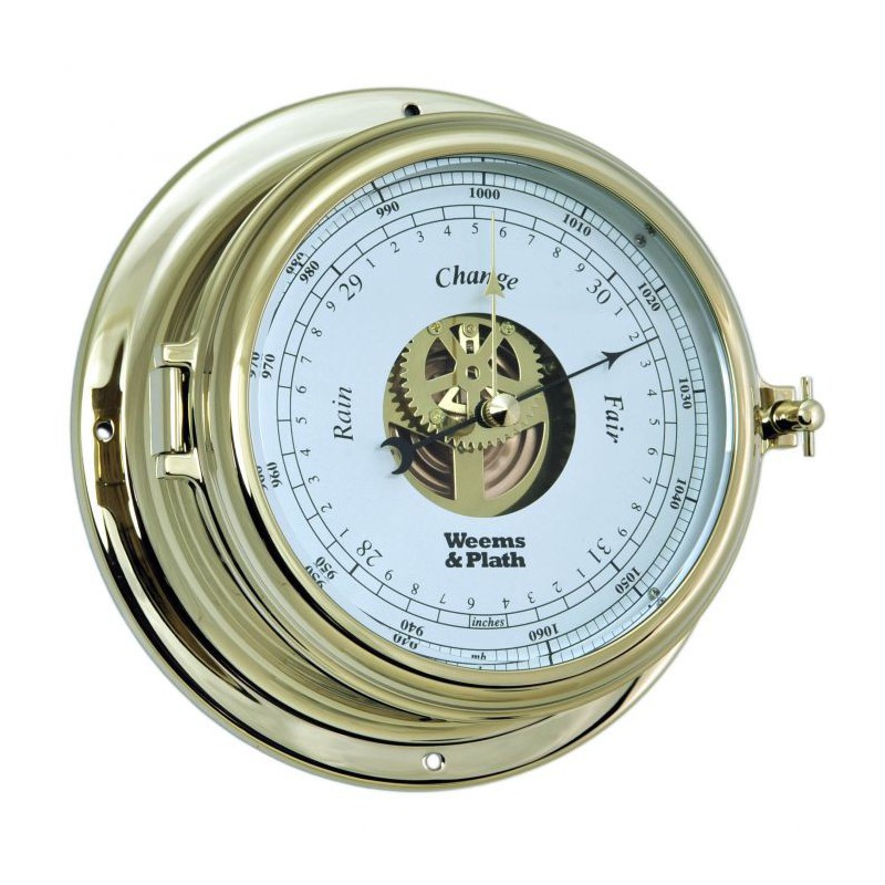 Weems & Plath Endurance II 135 open dial barometer Brass 178mm 950733