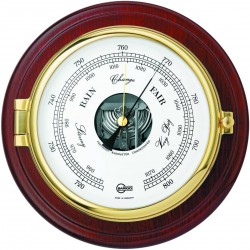 Barigo Captain wall barometer mahogany brass 210mm 1585MS