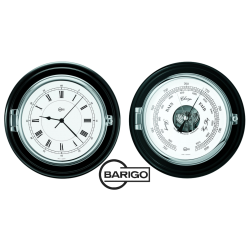 Barigo Captain set clock & barometer chrome 210mm 1585CR -1587CR