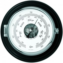 Barigo Captain set clock & barometer chrome 210mm 1585CR -1587CR barometer