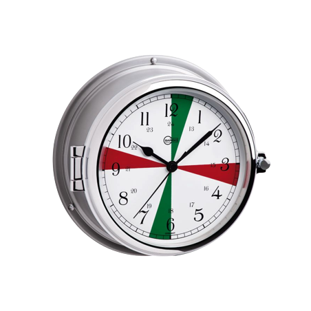 Barigo Professional quartz radioroom clock chrome-polished stainless steel Arabic 180mm 587CREDFS