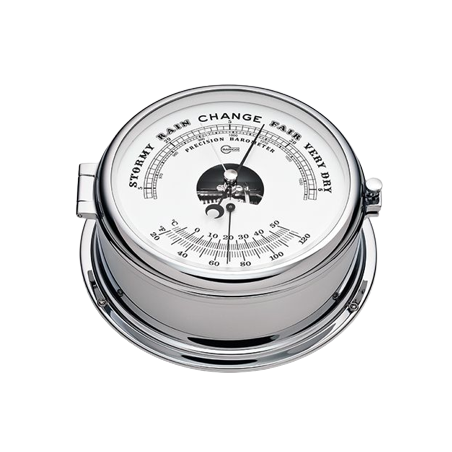 Barigo Professional barometer thermometer chrome-polished stainless steel 180mm 586.2CRED
