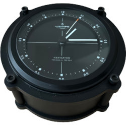 Wempe navigator II Quartz clock aluminum black 130 mm CW550003 close-up