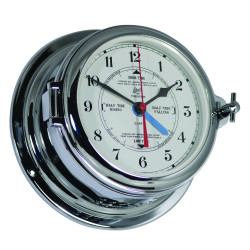 Schatz Midi time&tide clock chrome-plated Arabic 155mm 453CIA