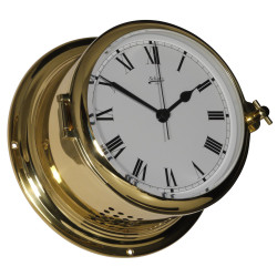 Schatz Royal quartz clock brass Roman 180mm 480C
