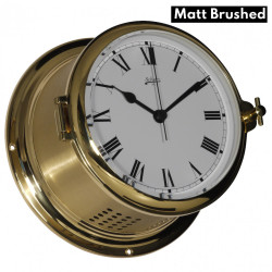 Schatz Royal quartz clock brushed brass Roman 180mm 481C