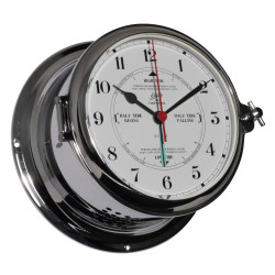 Schatz Royal time and tide clock chrome-plated Arabic 180mm 483CIA