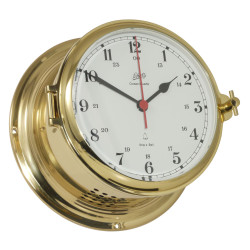 Schatz Royal quartz ship's bell clock brass Arabic 180mm 480CSA