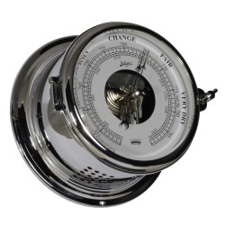 Schatz Royal open dial barometer chrome-plated 180mm 483B