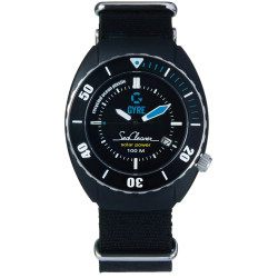 Gyre SeaCleaner horloge 'Blue Marine' - black NATO GSC-BN-BM