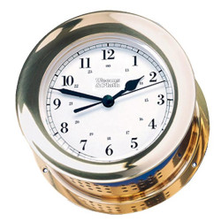 Weems and Plath Atlantis quartz clock brass 138mm 200500