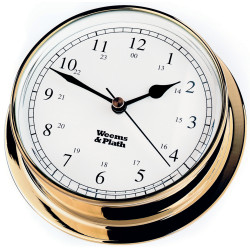 Weems and Plath Endurance 125 quartz clock Arabic brass 152mm 530500