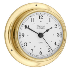 Weems and Plath Trident Quartz Clock brass 108mm 6010500