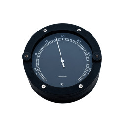 Baltic clock set black 110mm Autonautic Instrumental SBP shipsclockshop.com thermometer