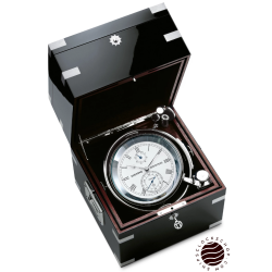 Wempe chronometer brass/chrome plated mahonie/black CW800016