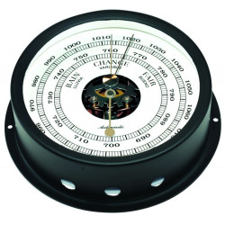Pacific clock set black 120mm Autonautic S120N-R4 shipsclockshop.com barometer