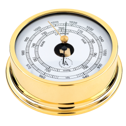 Nautical Barometer gold plated 120mm Autonautic B120D