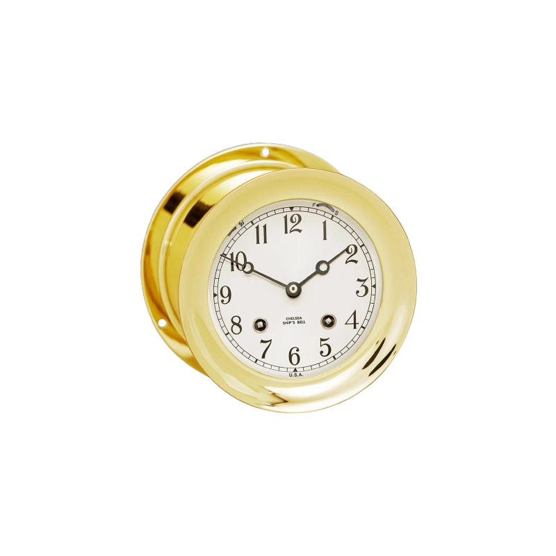 Chelsea Clock glazenslaande klok messing 4 1/2 inch Arabisch 21083