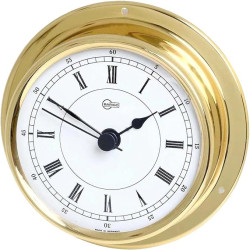 Barigo Tempo S Quartz clock roman brass ø88mm 6710ms