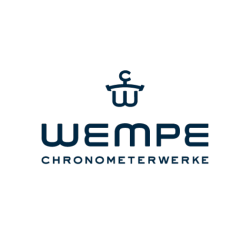 Wempe Admiral II combination instrument chrome-plated brass blue 185mm CW460002 shipsclockshop.com logo