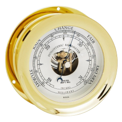 Chelsea clock Barometer Brass ø 6" 20825