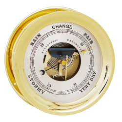 Chelsea clock Barometer Brass  8 1/2 inch 20941
