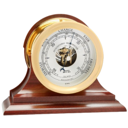 Chelsea Clock 4 1/2" barometer brass on traditional base 27021