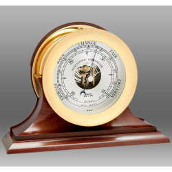 Chelsea clock 6 inch barometer brass on traditional base 20821