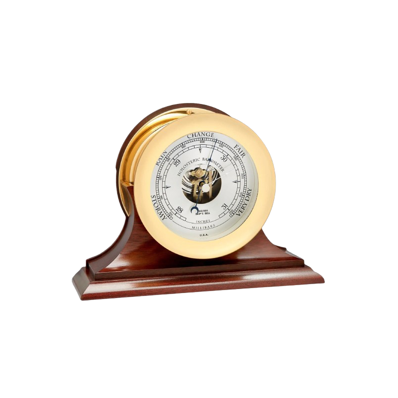 Chelsea clock 6" barometer brass on traditional base 20821