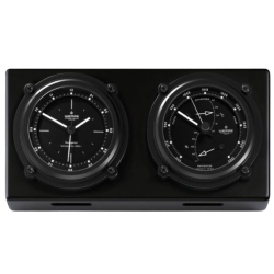 Wempe Navigator II quartz clock with barometer/thermometer/hygrometer combination black CW550013