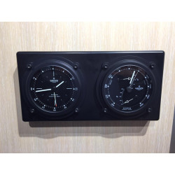 WEMPE Navigator II quartz clock with barometer/thermometer/hygrometer combinatie zwart CW550013 aan de wand
