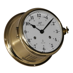 Schatz Royal set mechanical clock and barometer brushed brass 180mm 481CSA+481B shipsclock