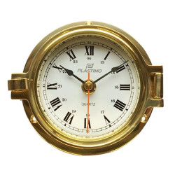 Plastimo 3 inch clock brass Roman 120mm 12765