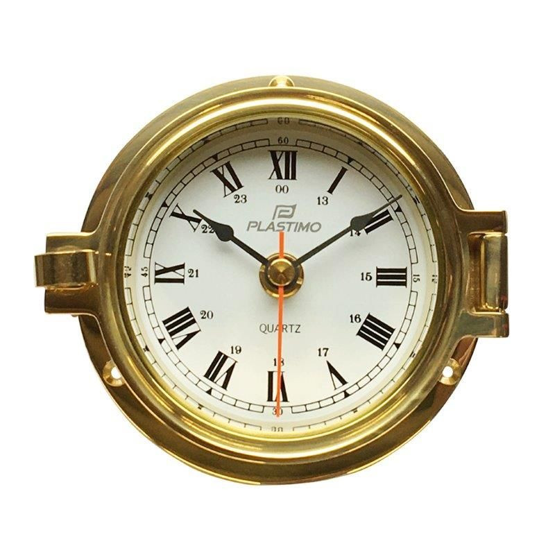 Plastimo 3 inch clock brass Roman 120mm 12765