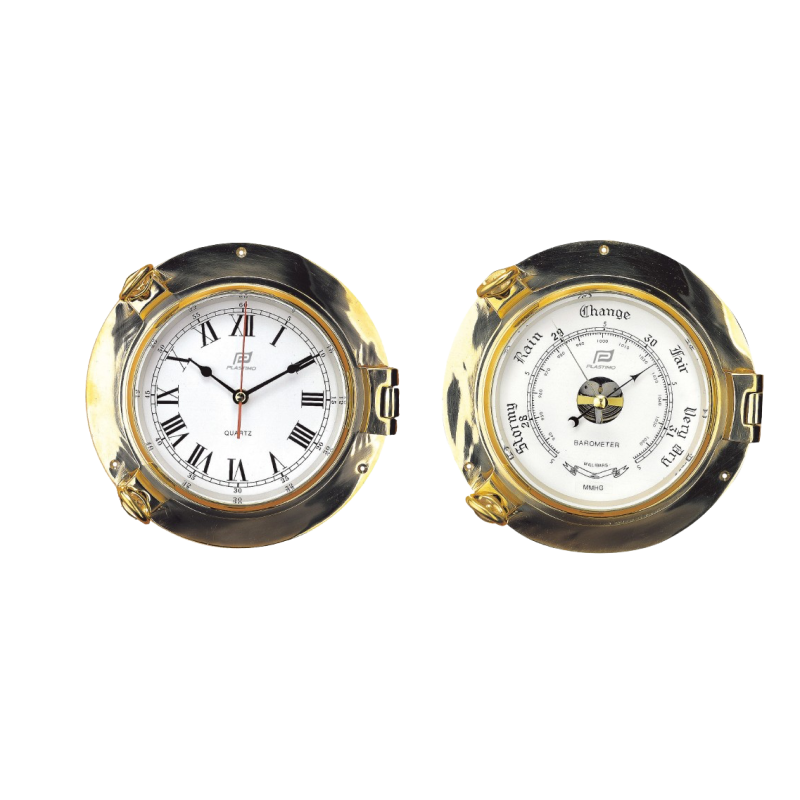 Plastimo 6 inch clock set brass 220mm 12763-12762